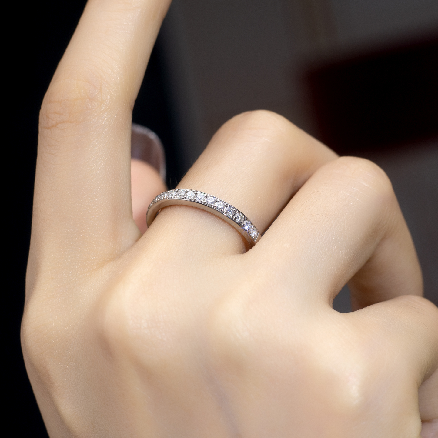 MissDiamond Lab Grown Diamond Platinum Eternity Ring MSR-1132