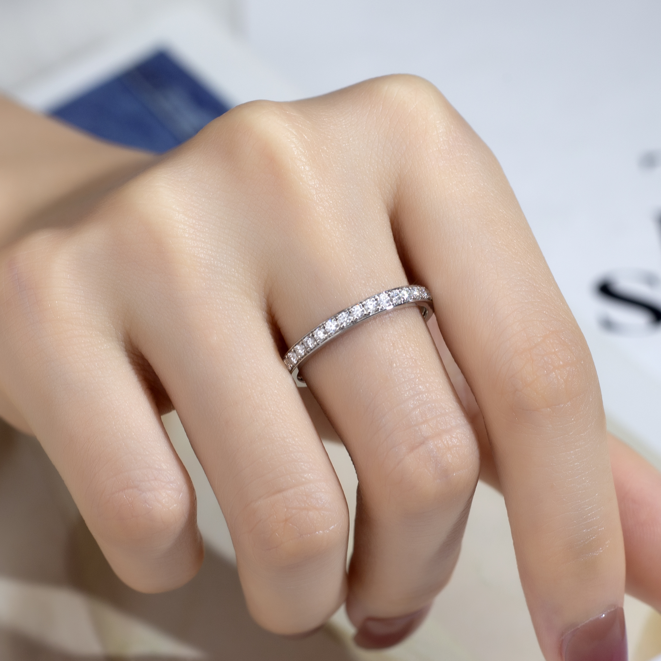 MissDiamond Lab Grown Diamond Platinum Eternity Ring MSR-1132