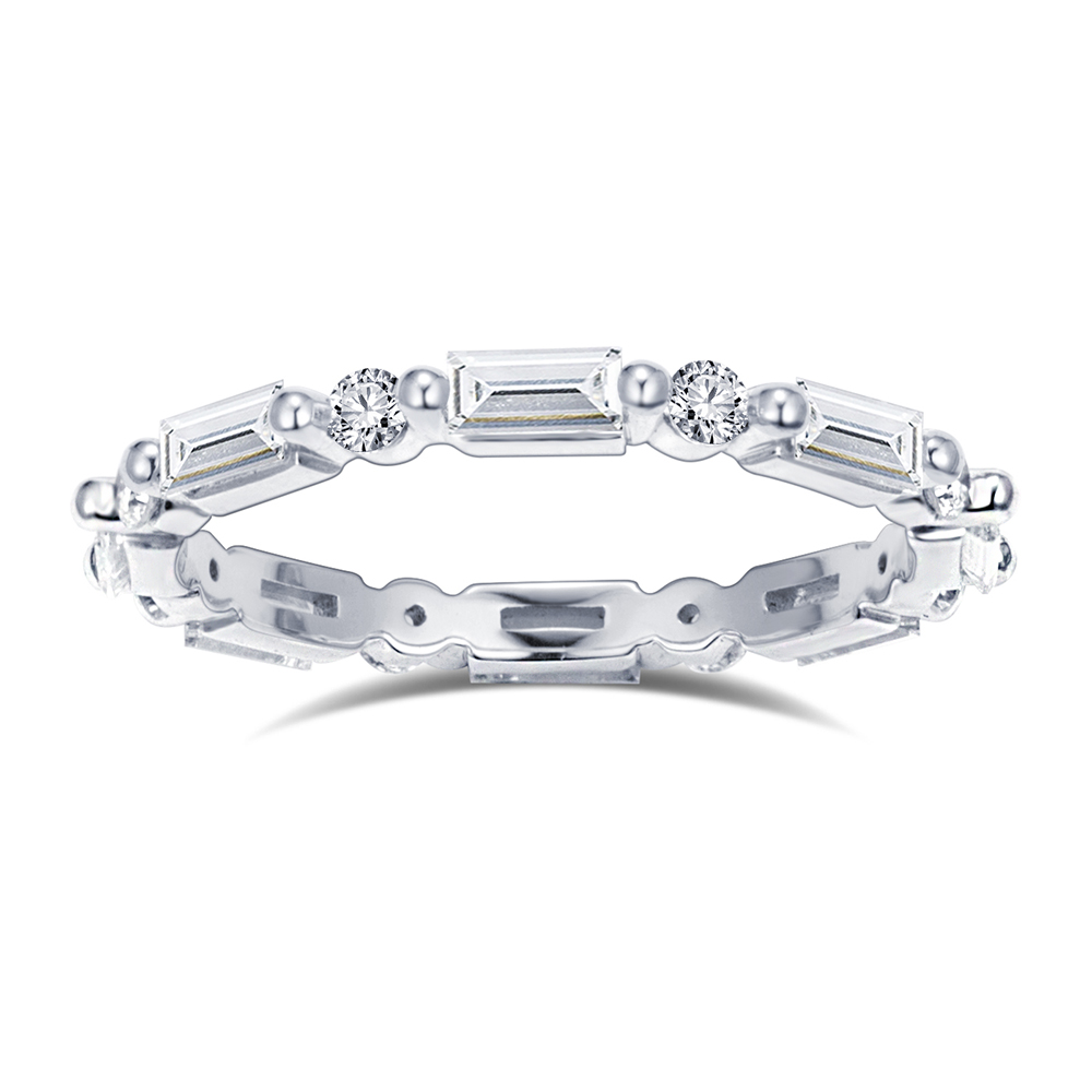 MissDiamond Lab Grown Diamond Eternity Platinum Ring MSR-1646