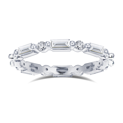 MissDiamond Lab Grown Diamond Eternity Platinum Ring MSR-1646
