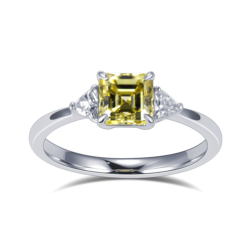 MissDiamond Lab Grown Diamond 1.01CT  VVS2 Platinum Three Stone Ring MSR-2001