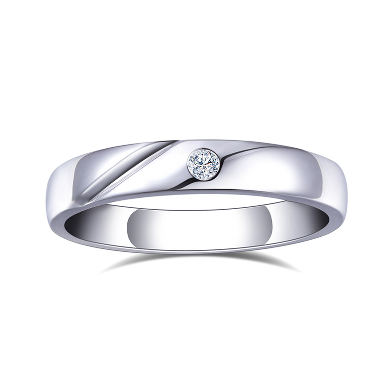 MissDiamond Round Cut Lab Grown Diamond S925 Silver Band Ring MSR-759