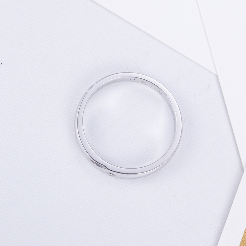 MissDiamond Round Cut Lab Grown Diamond S925 Silver Band Ring MSR-759