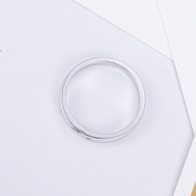 MissDiamond Round Cut Lab Grown Diamond S925 Silver Band Ring MSR-759