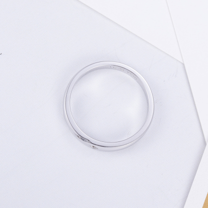 MissDiamond Round Cut Lab Grown Diamond S925 Silver Band Ring MSR-759