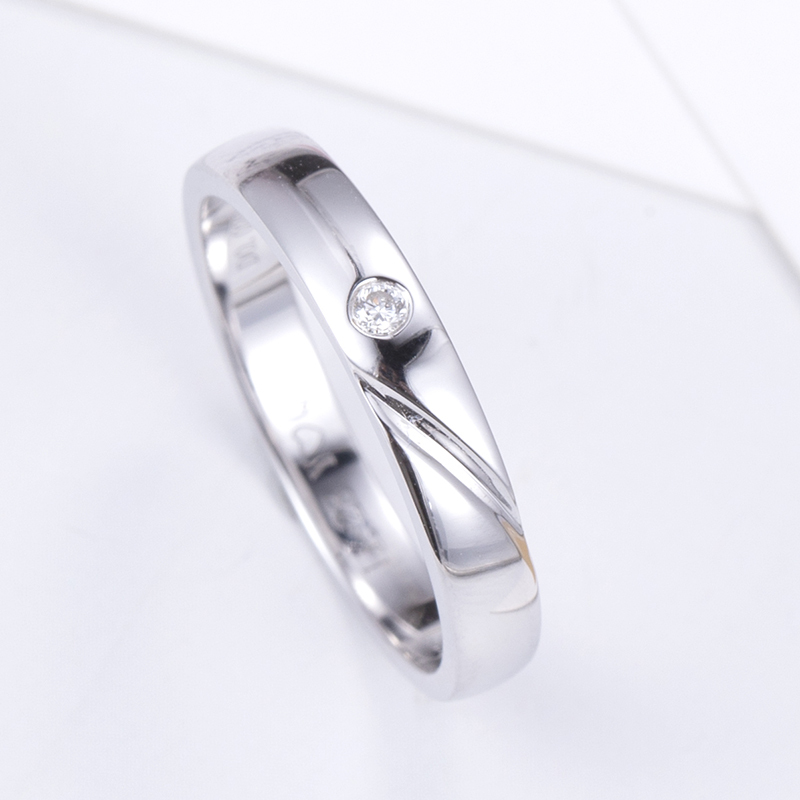 MissDiamond Round Cut Lab Grown Diamond S925 Silver Band Ring MSR-759