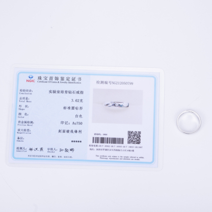 MissDiamond Round Cut Lab Grown Diamond S925 Silver Band Ring MSR-759