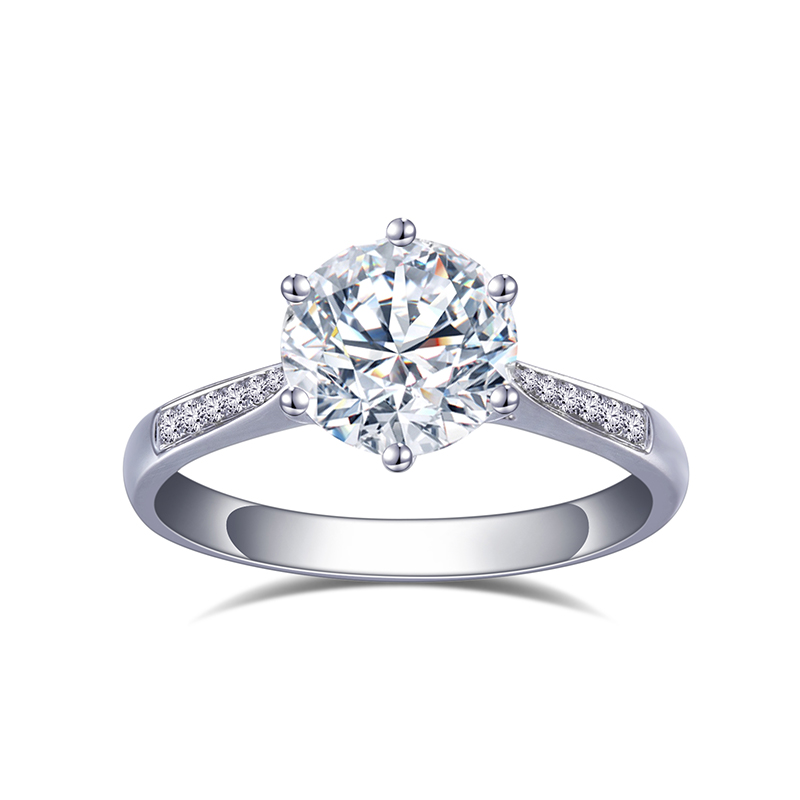 MissDiamond Lab Grown Diamond 5.05CT G VS1 Platinum Halo Ring MSR-799