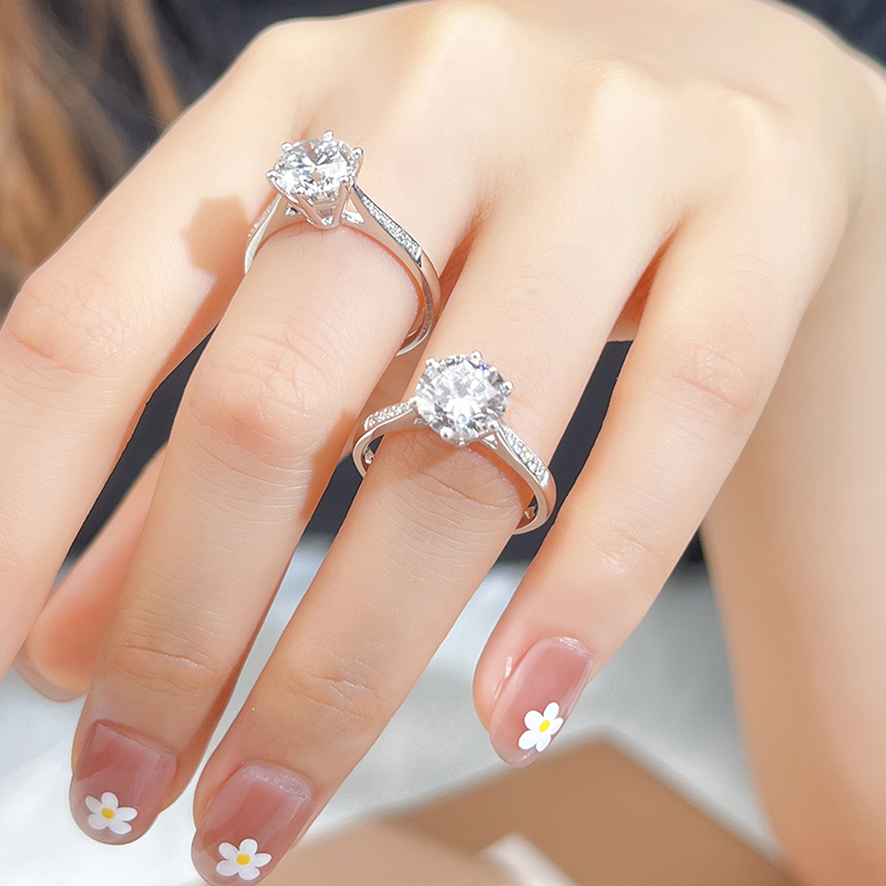 MissDiamond Lab Grown Diamond 5.05CT G VS1 Platinum Halo Ring MSR-799