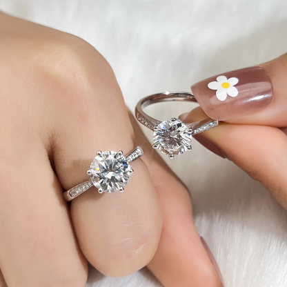 MissDiamond Lab Grown Diamond 5.05CT G VS1 Platinum Halo Ring MSR-799