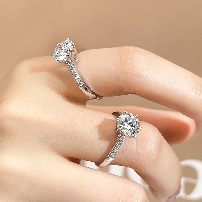 MissDiamond Lab Grown Diamond 5.05CT G VS1 Platinum Halo Ring MSR-799