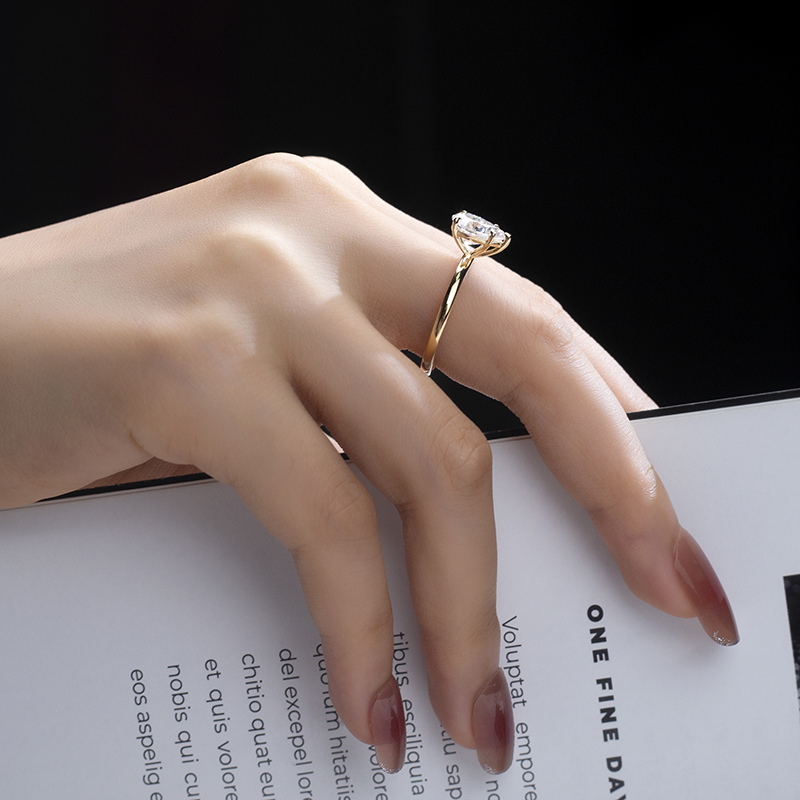 Pear Cut Lab Grown Diamond 1.27CT Solitaire G VVS1 18K Yellow Gold Ring MSR-821