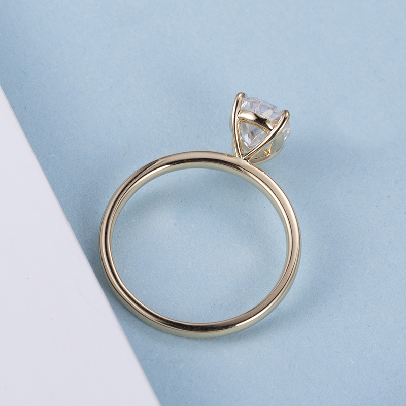 Pear Cut Lab Grown Diamond 1.27CT Solitaire G VVS1 18K Yellow Gold Ring MSR-821