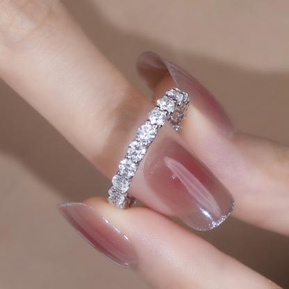 MissDiamond Lab Grown Diamond Eternity Platinum Ring MSR-859