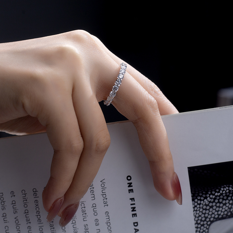 MissDiamond Lab Grown Diamond Eternity Platinum Ring MSR-859