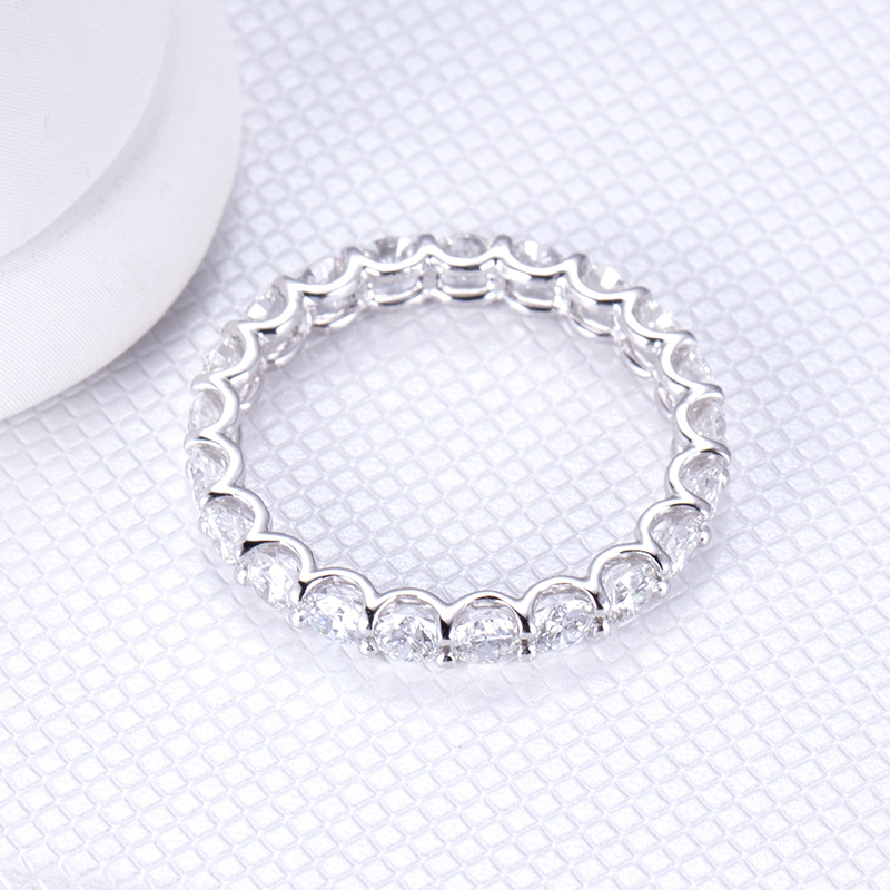 MissDiamond Lab Grown Diamond Eternity Platinum Ring MSR-859