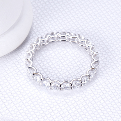 MissDiamond Lab Grown Diamond Eternity Platinum Ring MSR-859