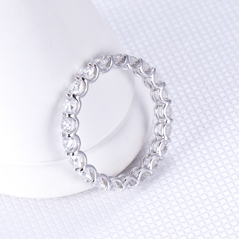 MissDiamond Lab Grown Diamond Eternity Platinum Ring MSR-859