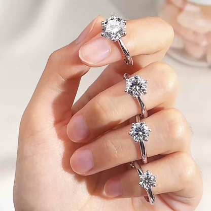 MissDiamond Round Cut Lab Grown Diamond 1CT Solitaire D EPlatinum Ring MSR-058-11