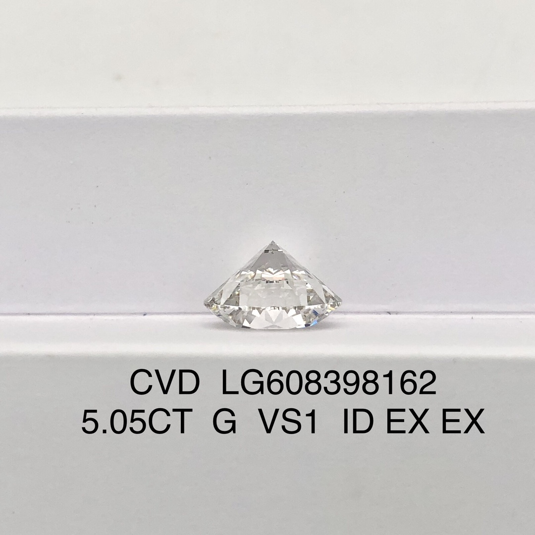 MissDiamond CVD LG608398162 Round Cut 5.05CT G VS1 ID EX EX Lab Grown Diamond