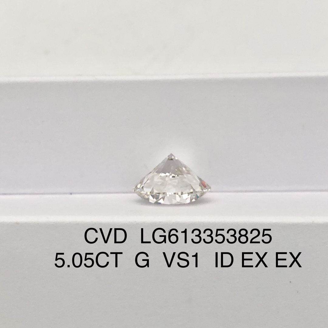 MissDiamond CVD LG613353825 Round Cut 5.05CT G VS1 ID EX EX Lab Grown Diamond
