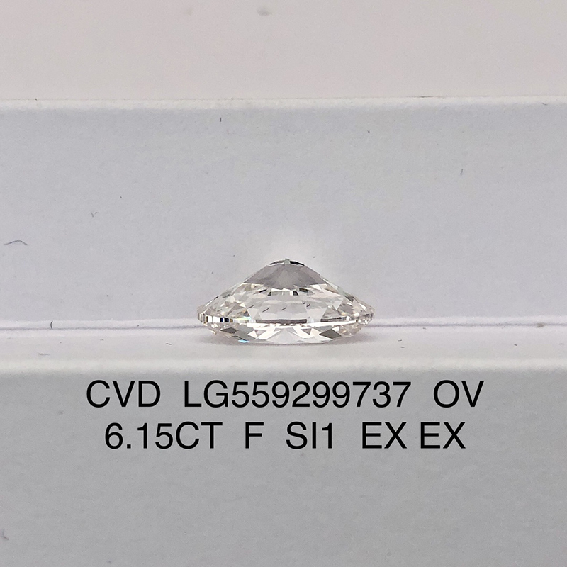 CVD LG559299737 Oval Shape 6.15CT F SI1 EX EX Lab Grown Diamond