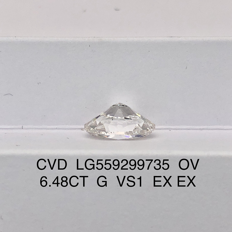 CVD LG559299735 Oval Shape 6.48CT G VS1 EX EX Lab Grown Diamond