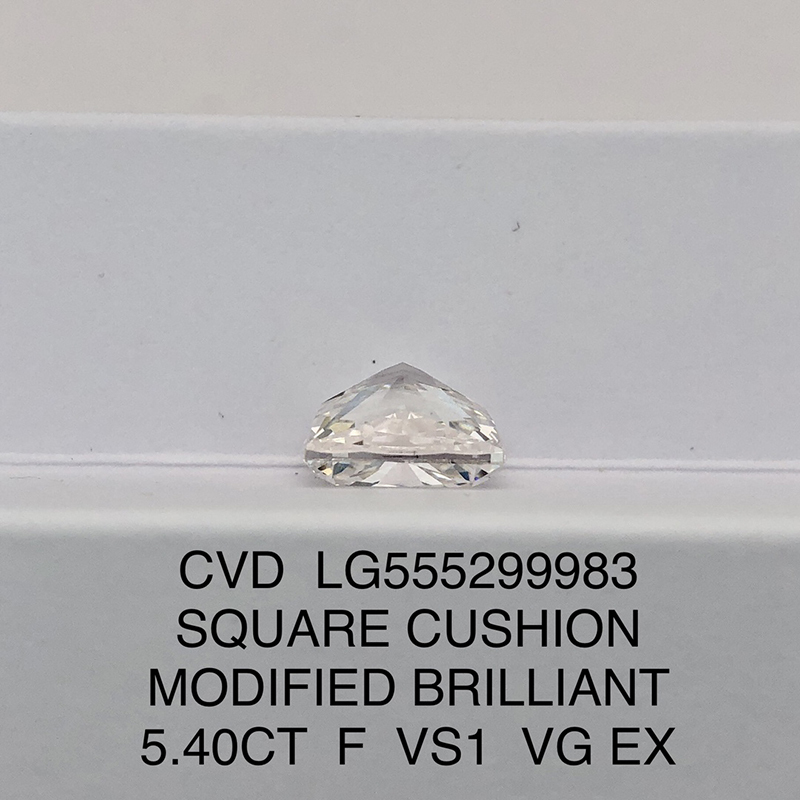 CVD LG555299983 Square Cushion Modified Brilliant 5.40CT F VS1 VG EX Lab Grown Diamond