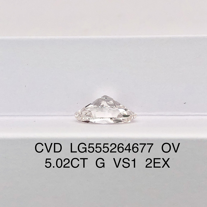 CVD LG555264677 Oval Shape 5.02CT G VS1 EX EX Lab Grown Diamond