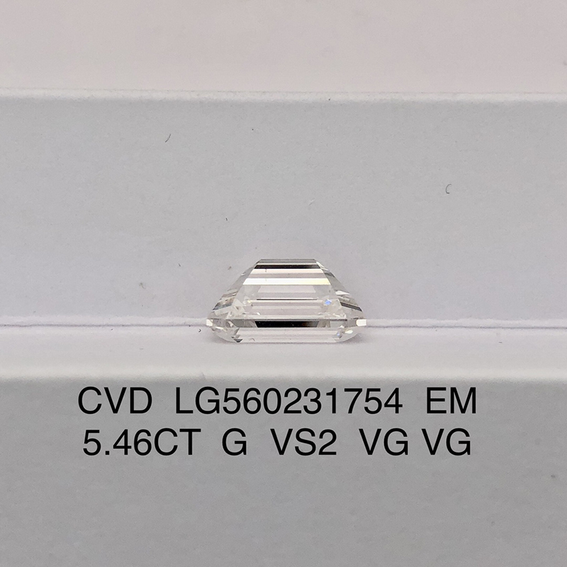 CVD LG560231754 Emerald Shape 5.46CT G VS2 VG VG Lab Grown Diamond