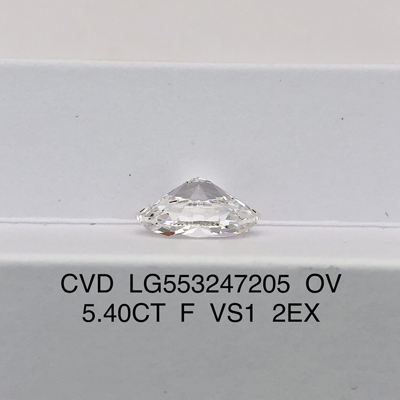 CVD LG553247205 Oval Shape 5.40CT F VS1 EX EX Lab Grown Diamond