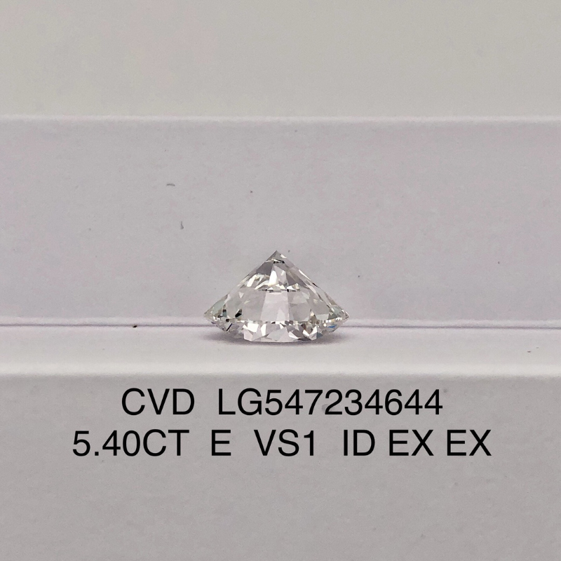 CVD LG547234644 Round Shape 5.40CT E VS1 ID EX EX Lab Grown Diamond