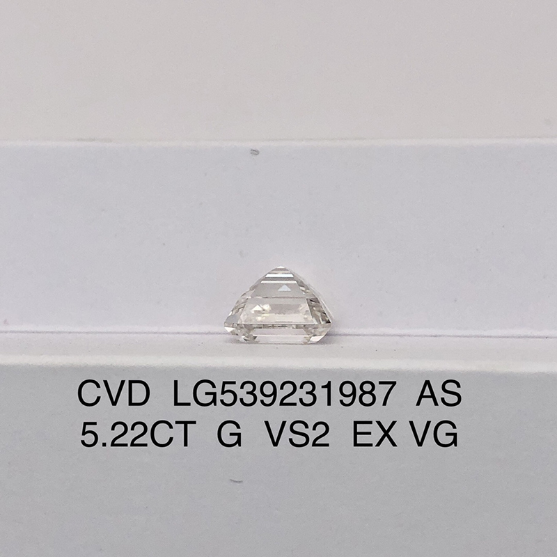 CVD LG539231987 Asscher Shape 5.22CT G VS2 EX VG Lab Grown Diamond