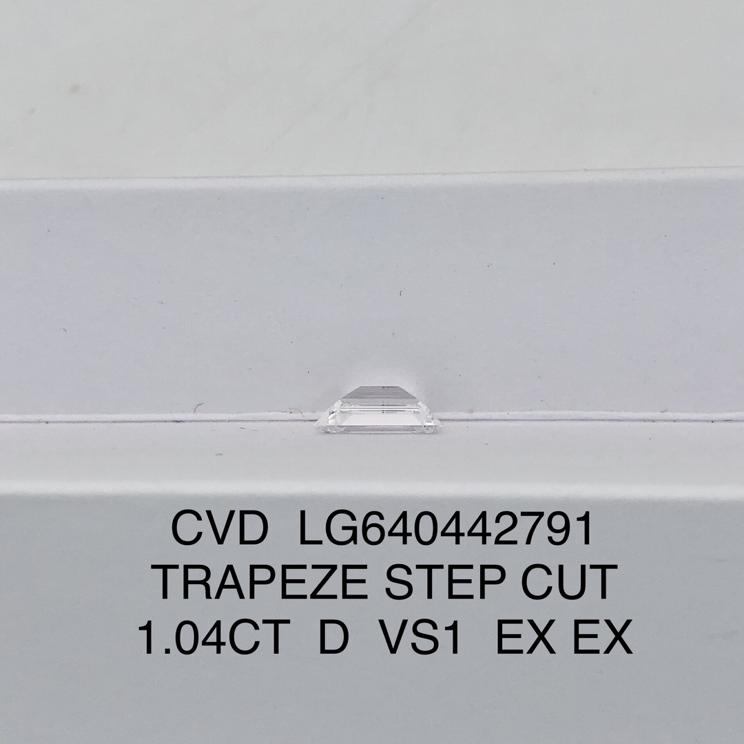 MissDiamond CVD LG640442791 Trapeze Step Cut 1.04CT D VS1 EX EX Lab Grown Diamond