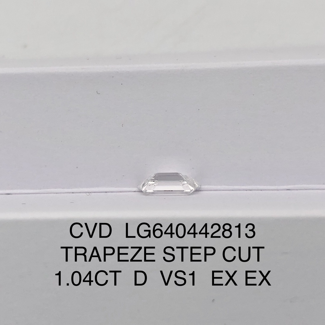 MissDiamond CVD LG640442813 Trapeze Step Cut 1.04CT D VS1 EX EX Lab Grown Diamond