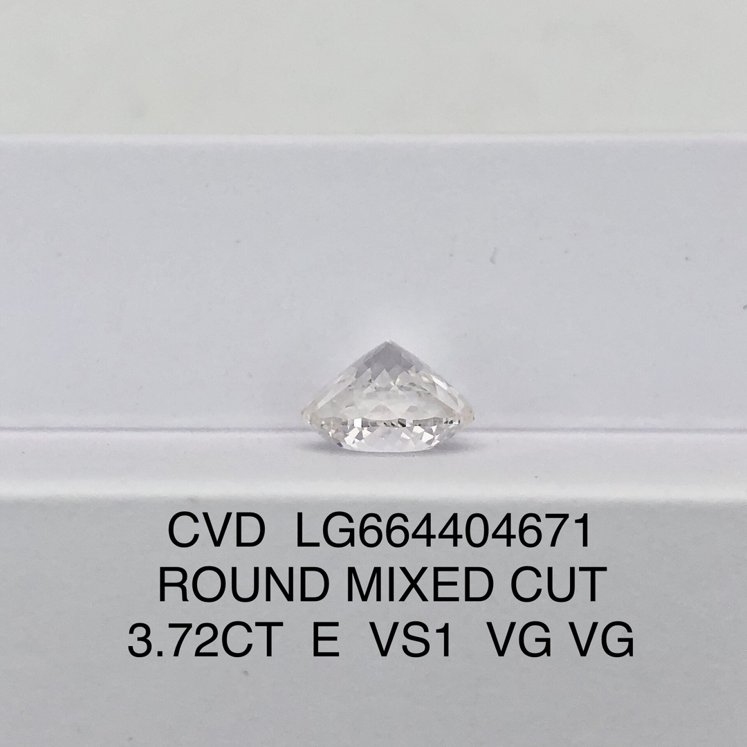 MissDiamond CVD LG664404671 Roud Mixed Cut 3.72CT E VS1 VG VG Lab Grown Diamond