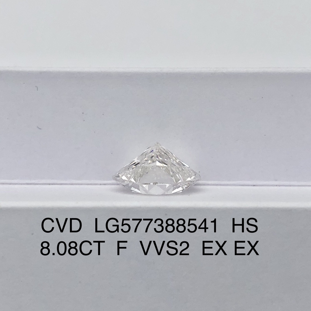 MissDiamond CVD LG577388541 Heart Shape 8.08CT F VVS2 EX EX Lab Grown Diamond