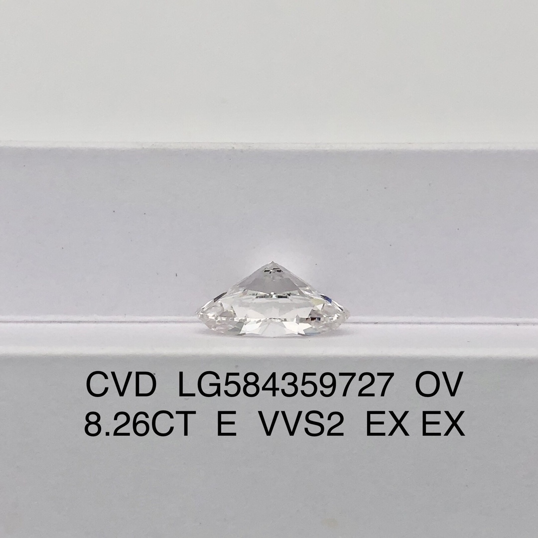 MissDiamond CVD LG584359727 Oval Cut 8.26CT E VVS2 EX EX Lab Grown Diamond