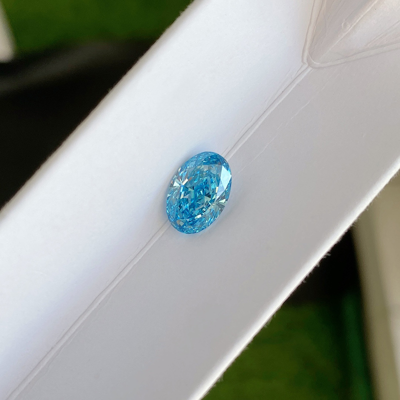 AG-438 Oval 2.4 Blue VS 10.44x7.11x4.46 CVD Lab Grown Diamond