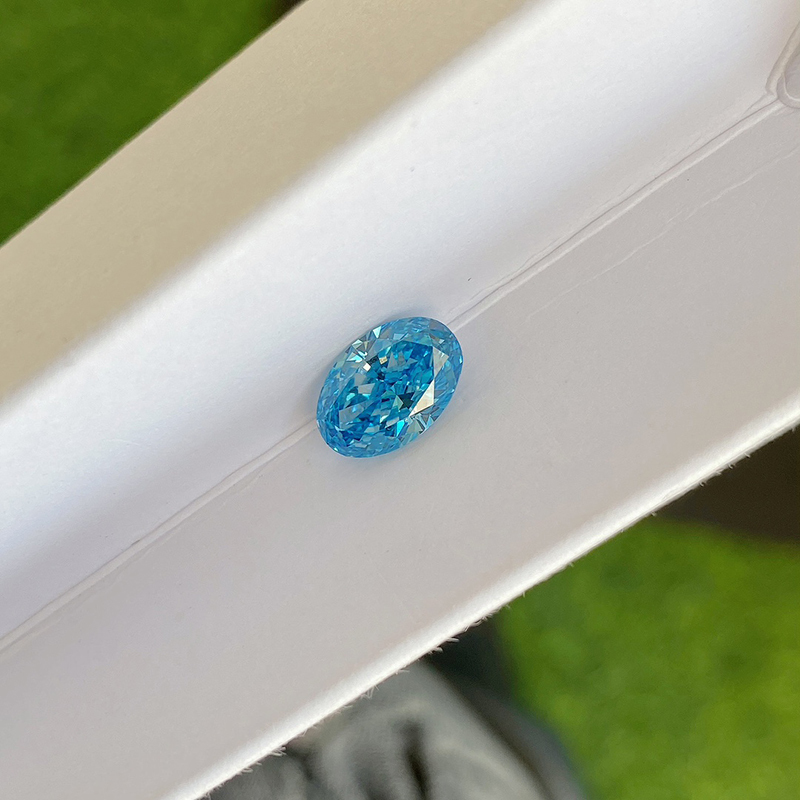 CVD AG-405 Oval 2.2CT Blue VS Lab Grown Diamond