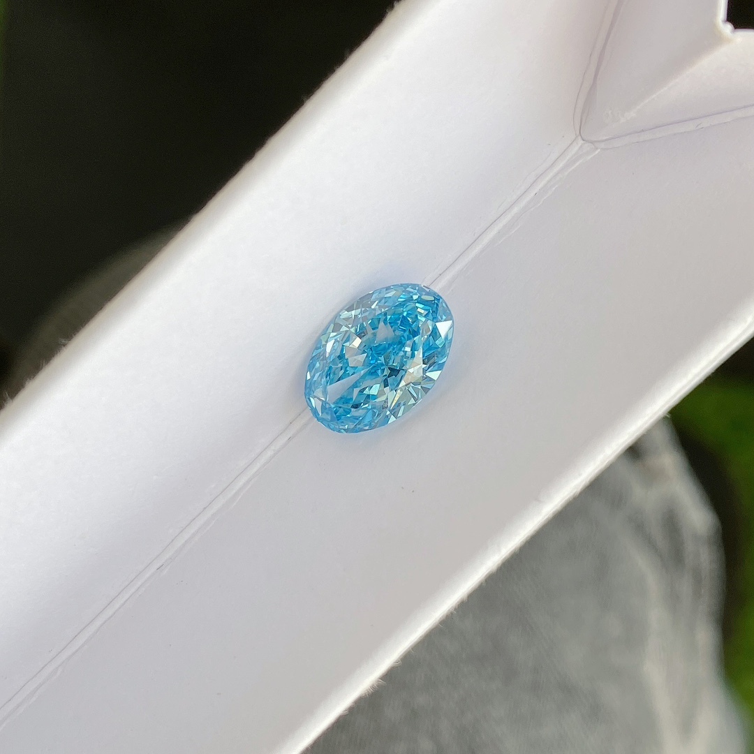 CVD AG-461 Oval 3CT Blue VS Lab Grown Diamond