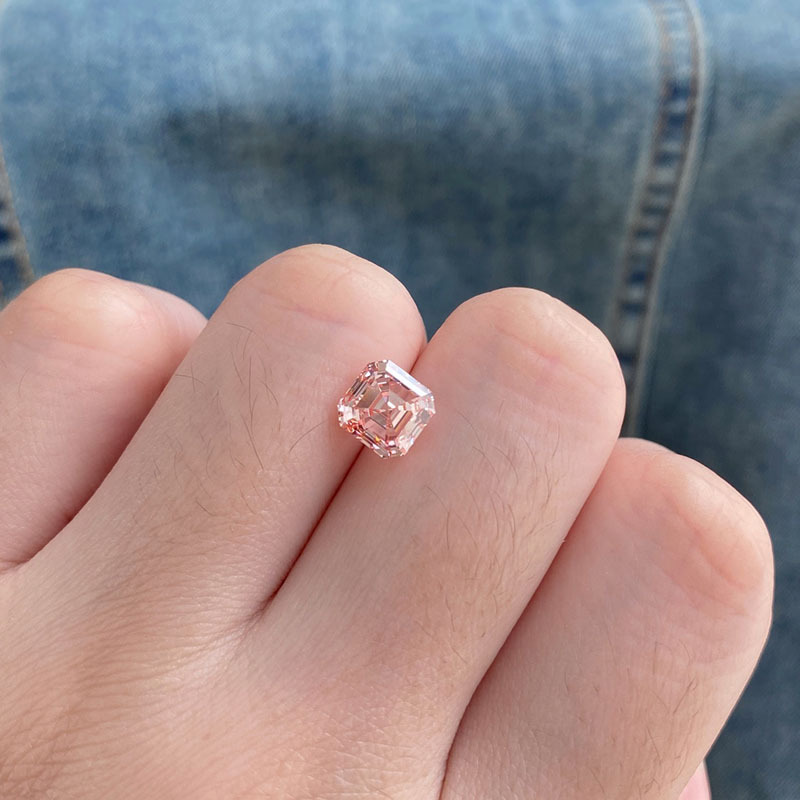 MissDiamond HPHT LG653452909 Asscher Shape 2.09CT Fancy Pink VS2 VG VG Lab Grown Diamond