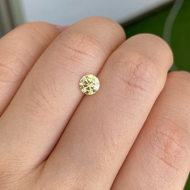 MissDiamond HPHT AZ-150 Round Shape 0.523CT Yellow N VS Lab Grown Diamond