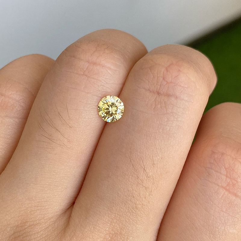 MissDiamond HPHT AZ-148 Round Shape 0.56CT Yellow N VS Lab Grown Diamond