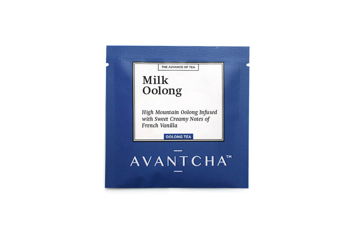 Milk Oolong sealed in individual envelopes to protect freshness
