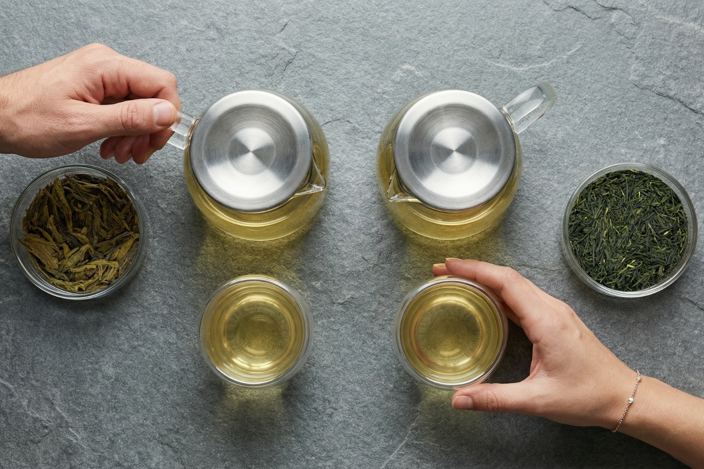 comparing chinese green tea with japanese green tea