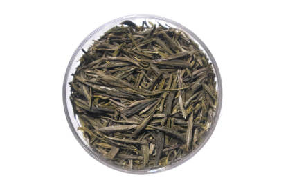 Hand-selected yellow tea leaves with delicate, straight buds from Anhui Province, China