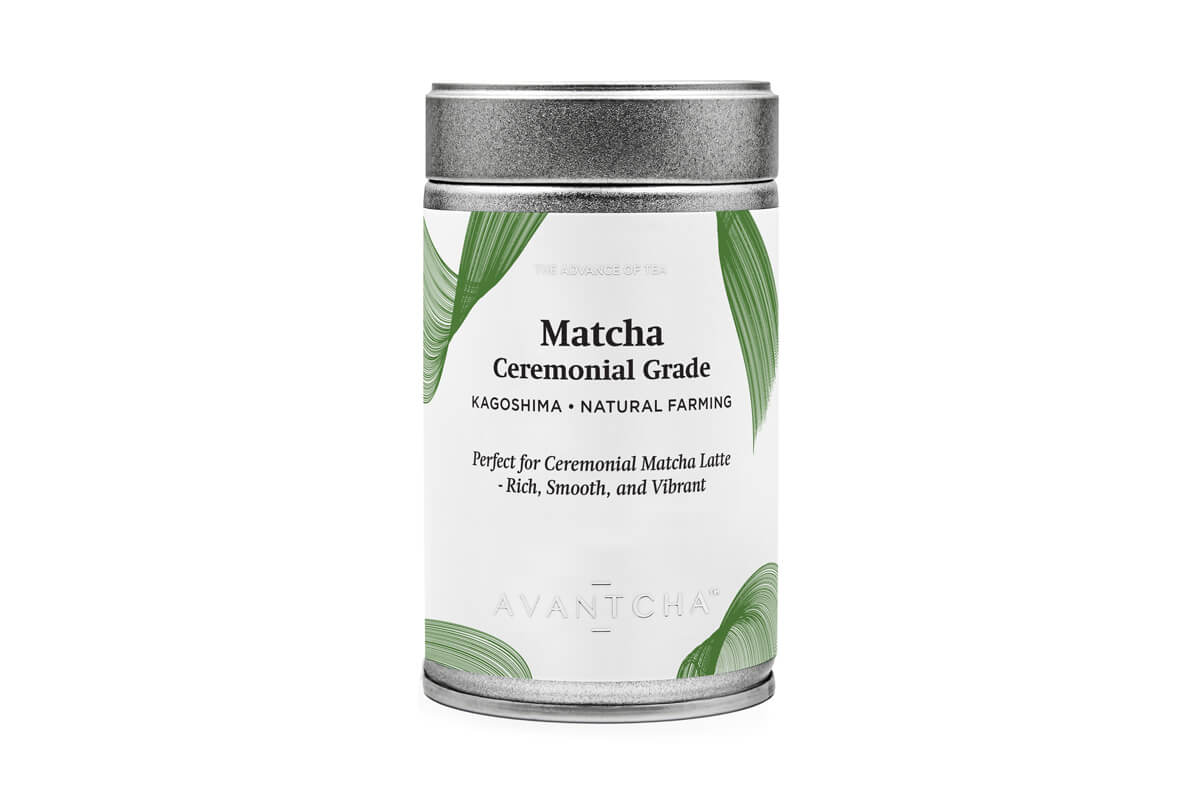 Matcha Ceremonial Grade Kagoshima Natural Farming airtight tea tin designed to preserve the freshness and aroma of the Matcha powder