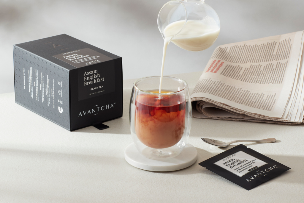 Assam English Breakfast served with milk