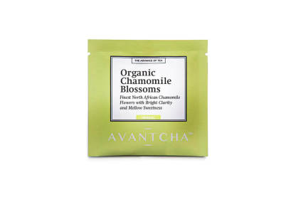 Organic Chamomile Blossoms in a sealed envelope to protect freshness